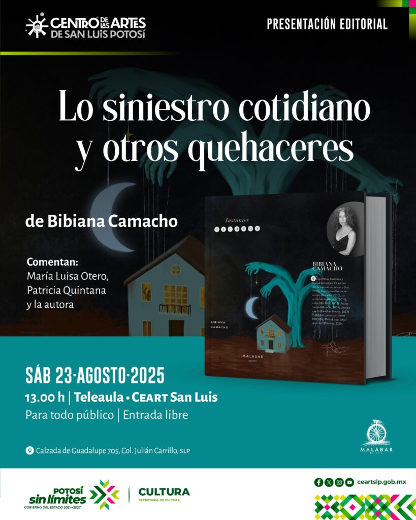 En el CEART SLP, Bibiana Camacho presenta libro cuentos de misterio y horror cotidiano 